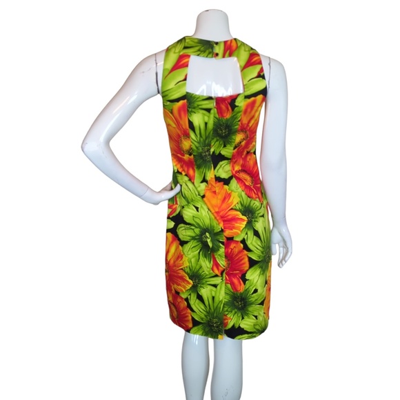 Joseph Ribkoff Colourful Bright Sleeveless Hawaiian Print Dress - Picture 6 of 12